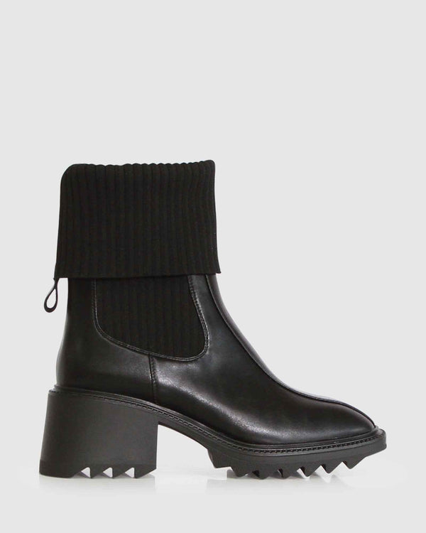 Perfect Illusion Knit Boot - Black – Belle & Bloom