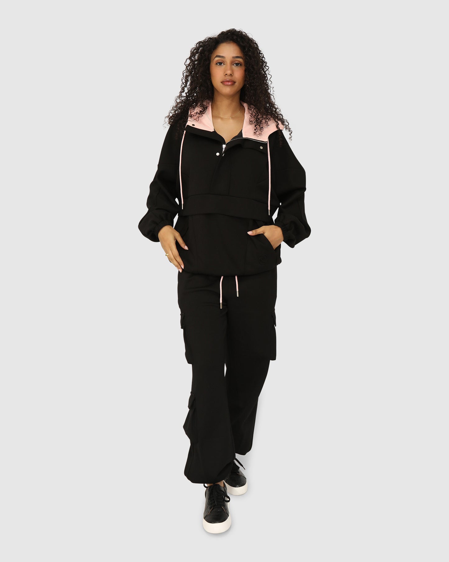 Perfect Match Cargo Trackpants - Black