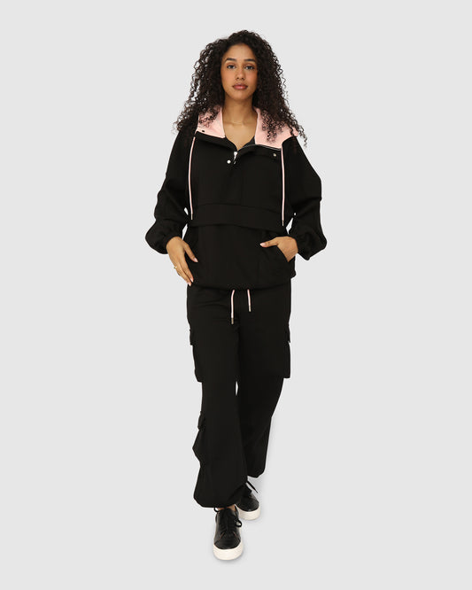 Perfect Match Cargo Trackpants - Black