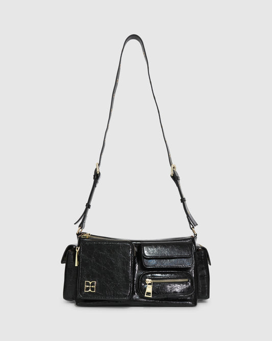 Promises Leather Handbag - Black