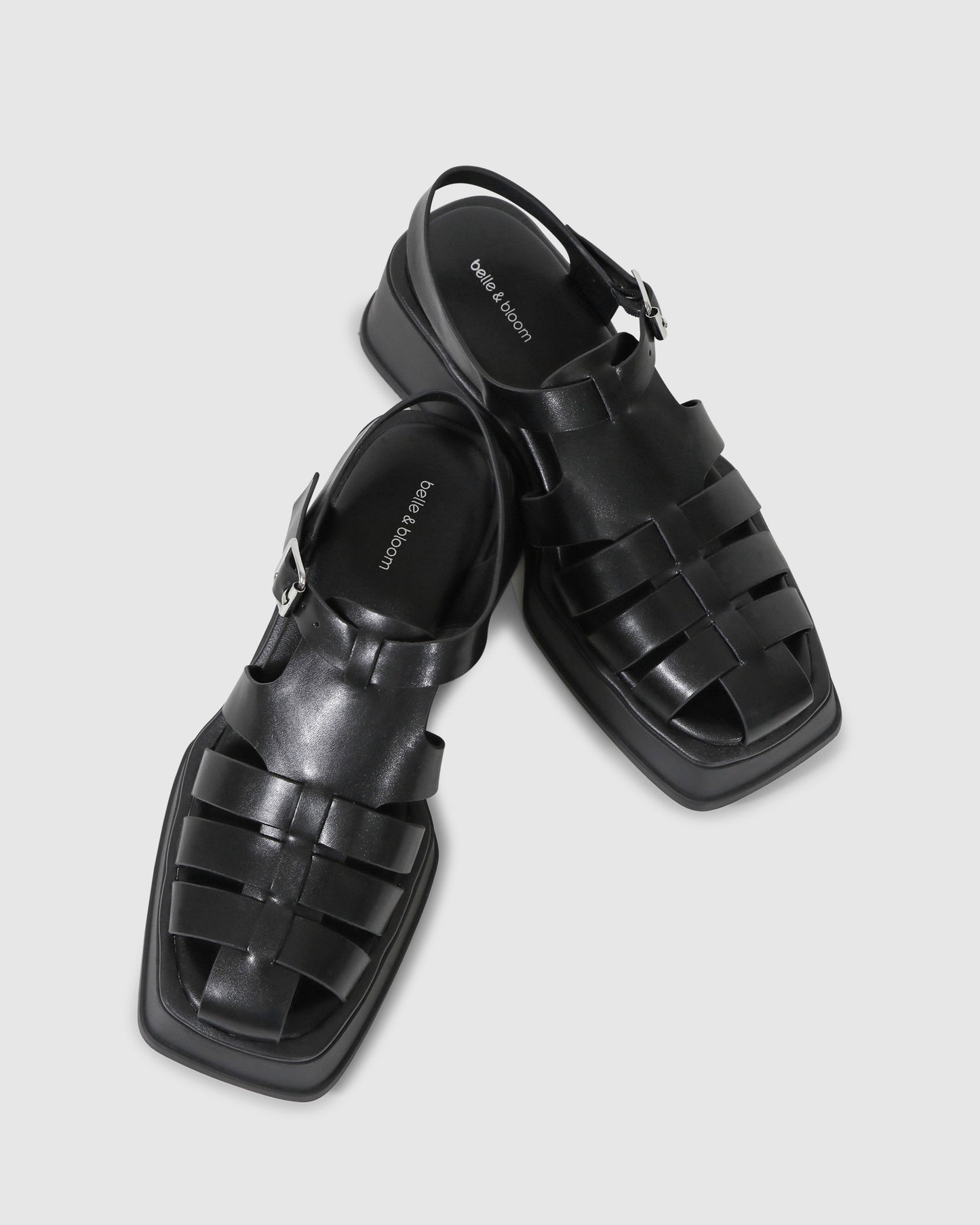 Promises Leather Platform Sandal - Black