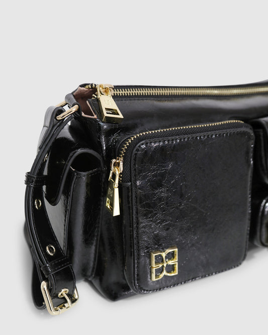 Promises Leather Handbag - Black