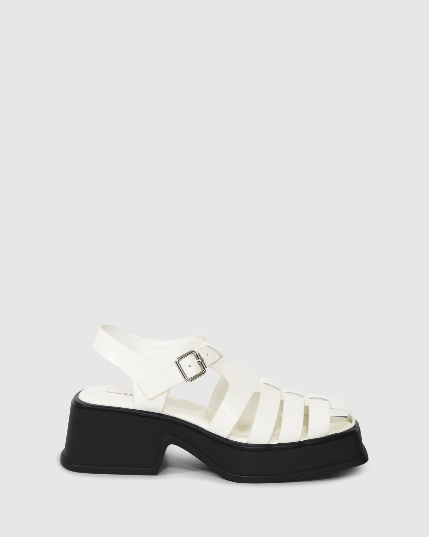 Promises Leather Platform Sandal - Egg Shell