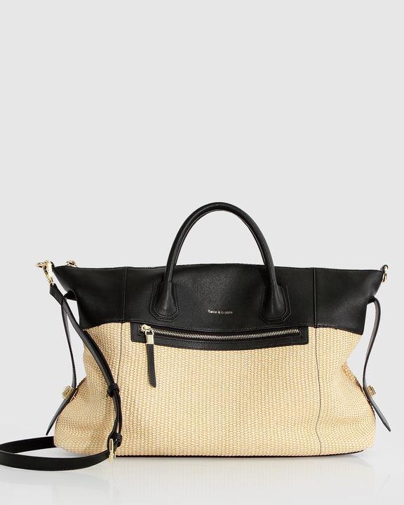 Poem To Nowhere Weekender Bag - Black/Oat