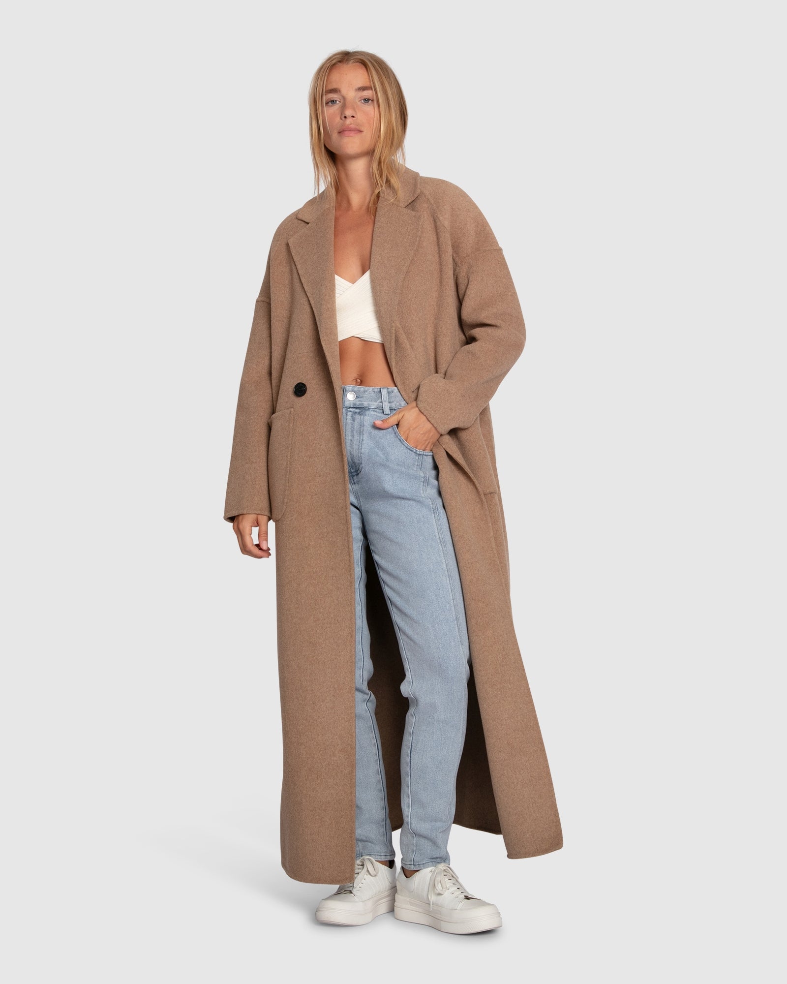 Publisher Maxi Wool Blend Coat - Oat – Belle & Bloom