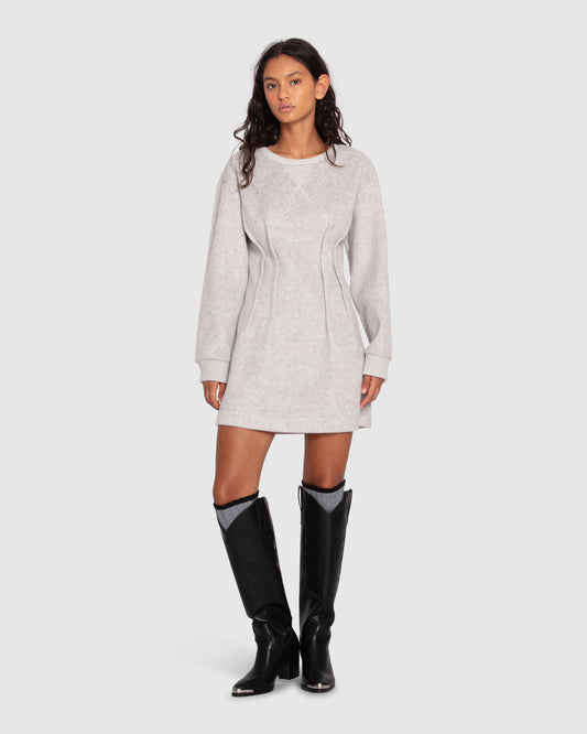 Power Moves Mini Dress - Light Grey