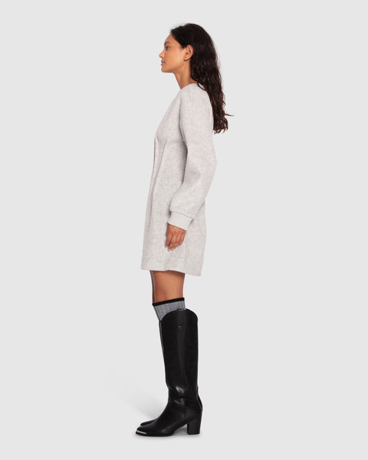 Power Moves Mini Dress - Light Grey
