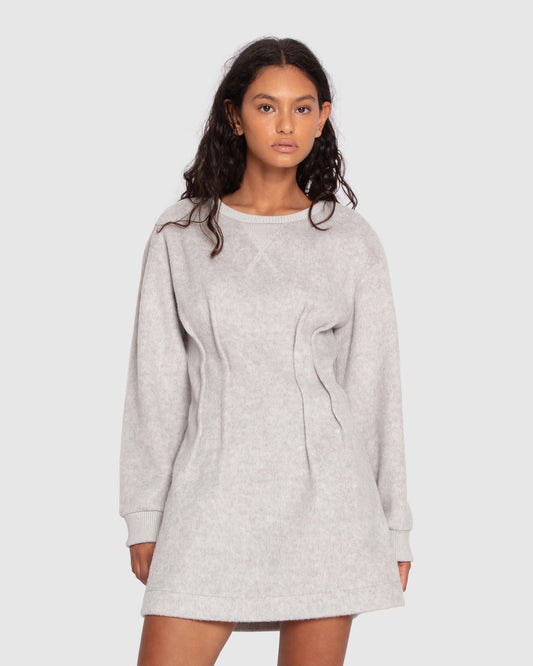 Power Moves Mini Dress - Light Grey