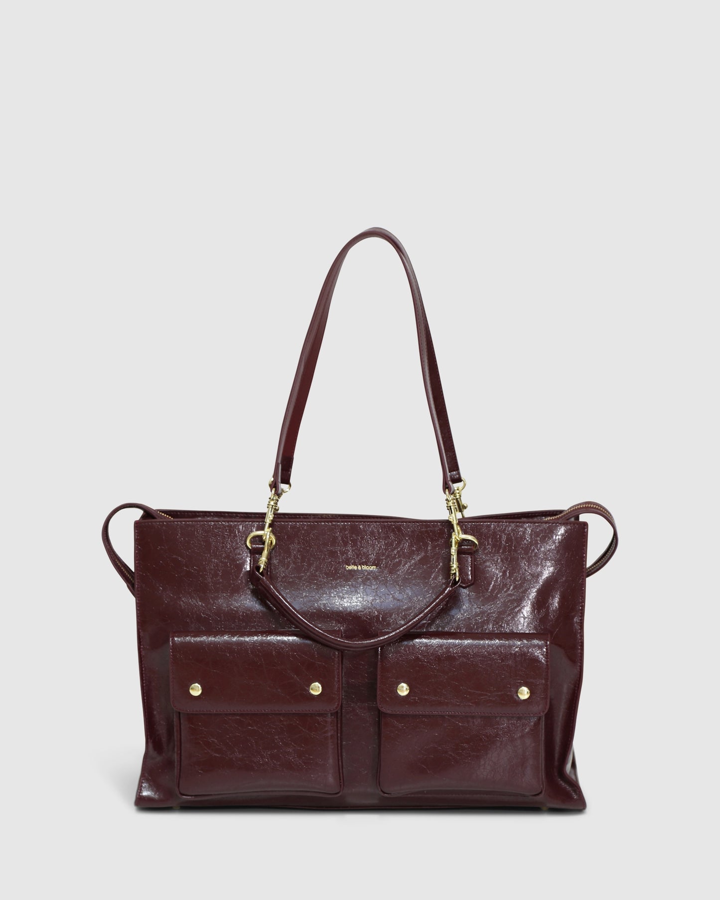Reflections Leather Shoulder Bag - Burgundy