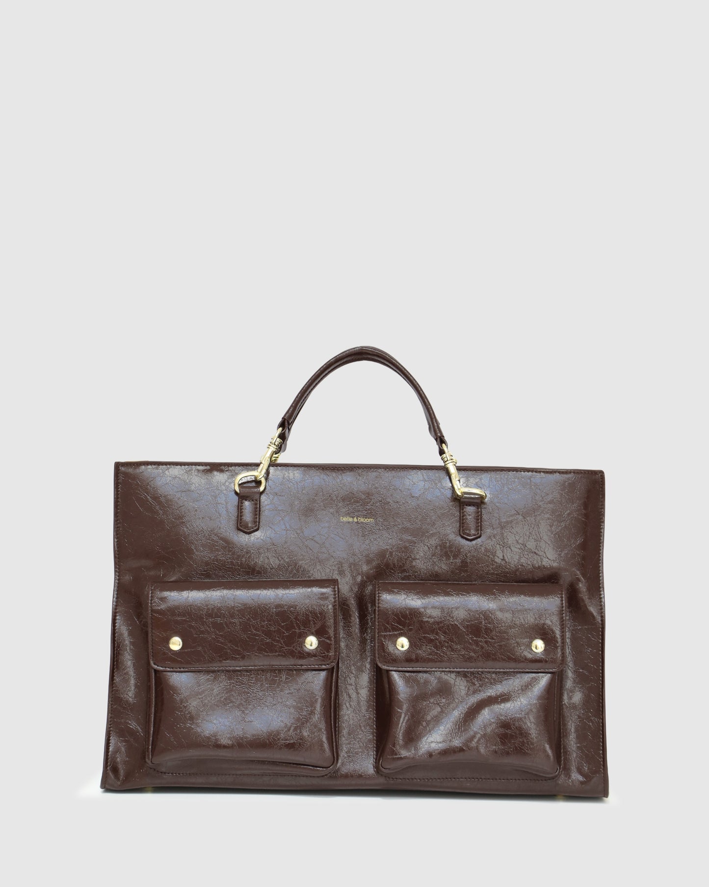 Reflections Leather Shoulder Bag - Chocolate