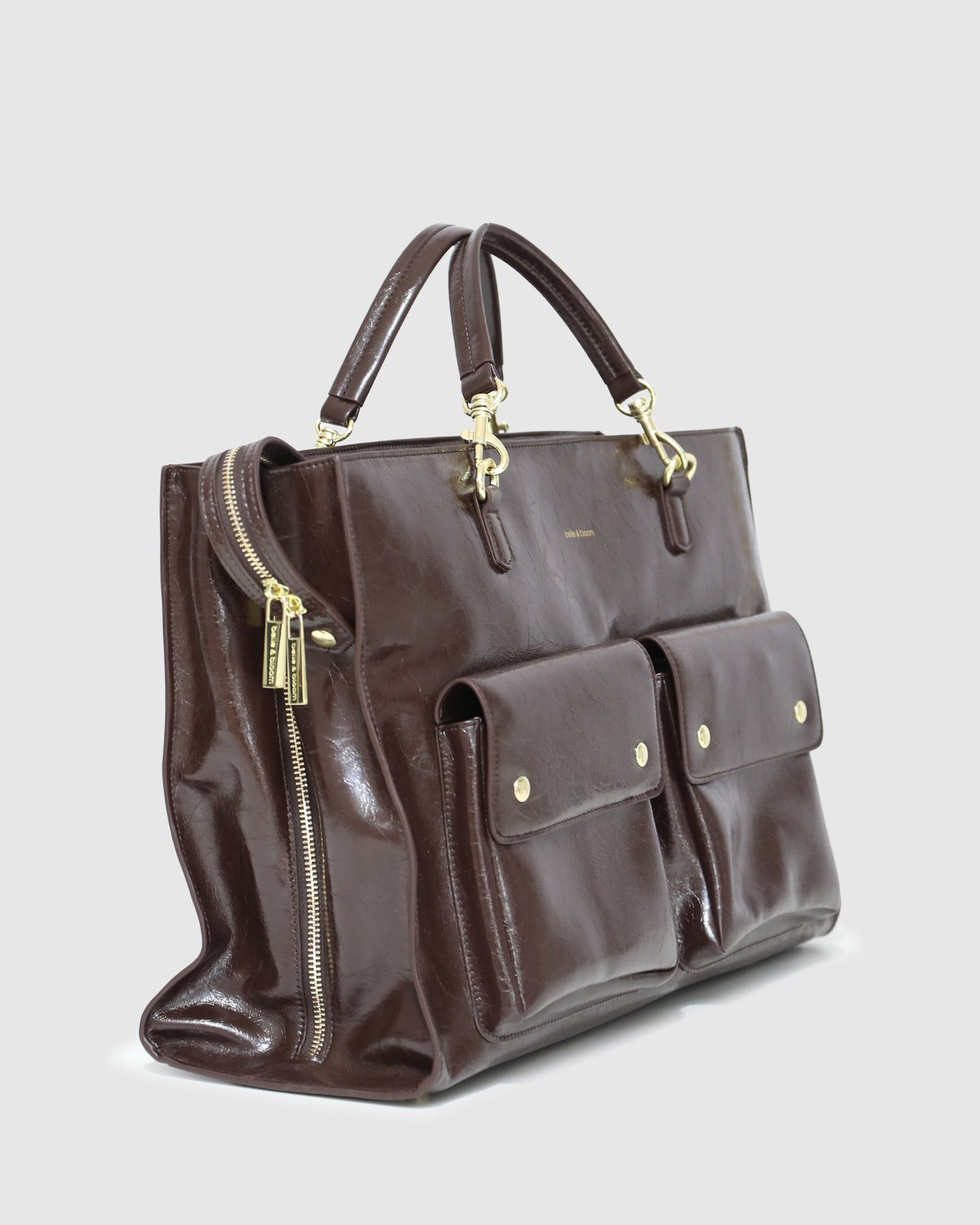 Reflections Leather Shoulder Bag - Chocolate