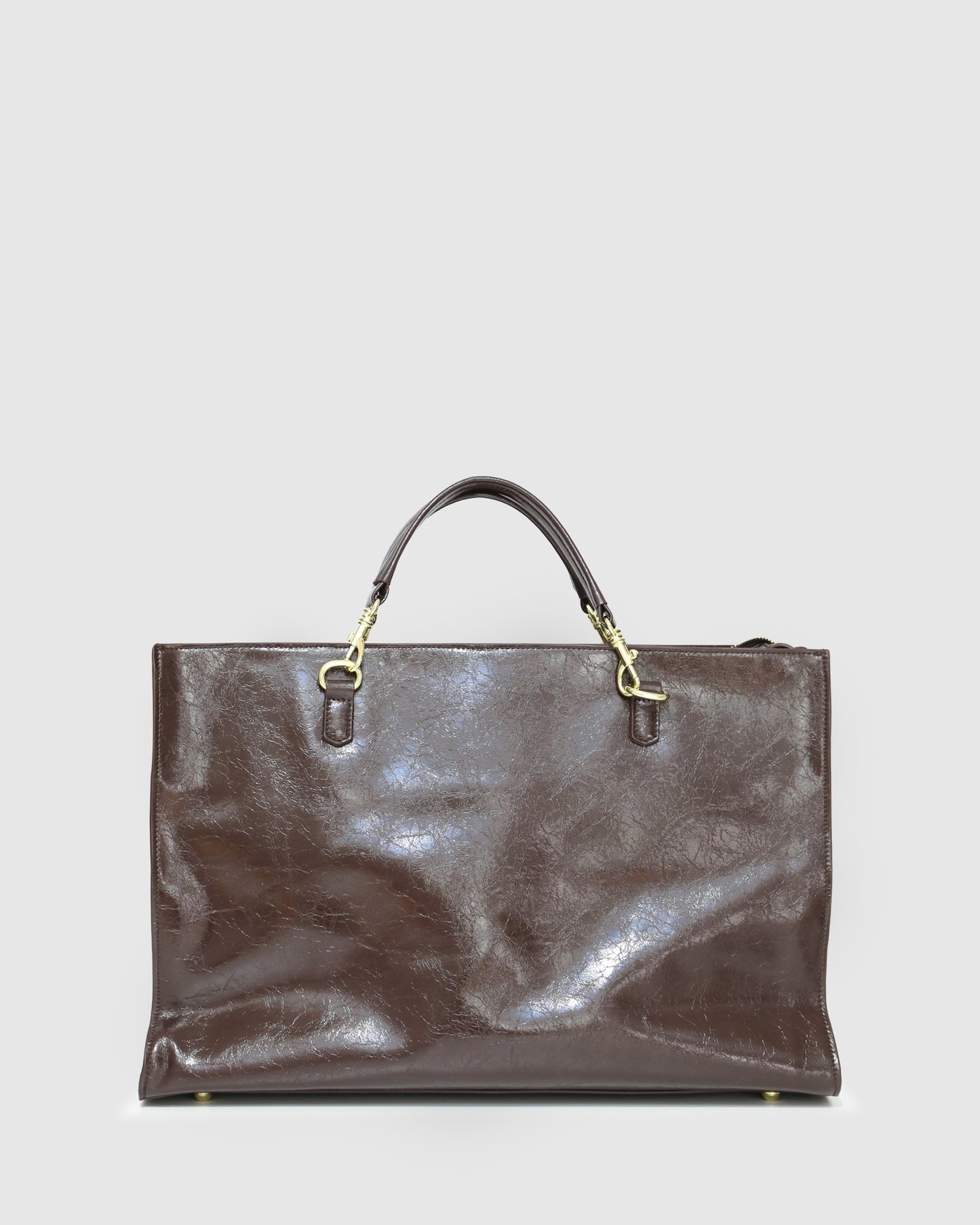 Reflections Leather Shoulder Bag - Chocolate
