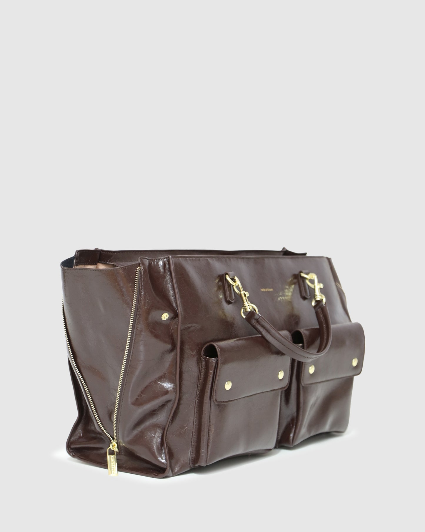 Reflections Leather Shoulder Bag - Chocolate