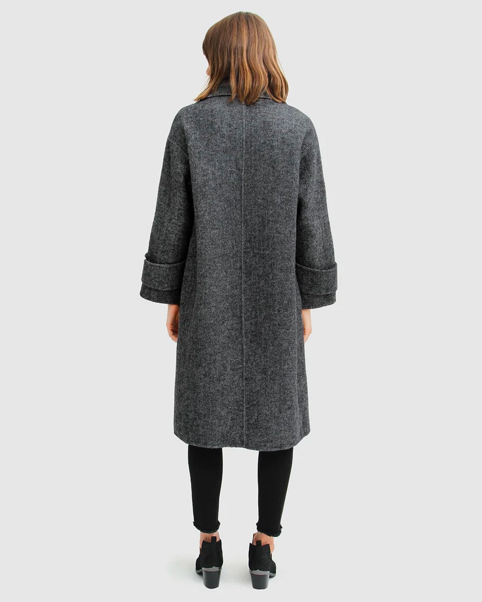 Rumour Has It Oversized Wool Blend Coat - Charcoal – Belle & Bloom
