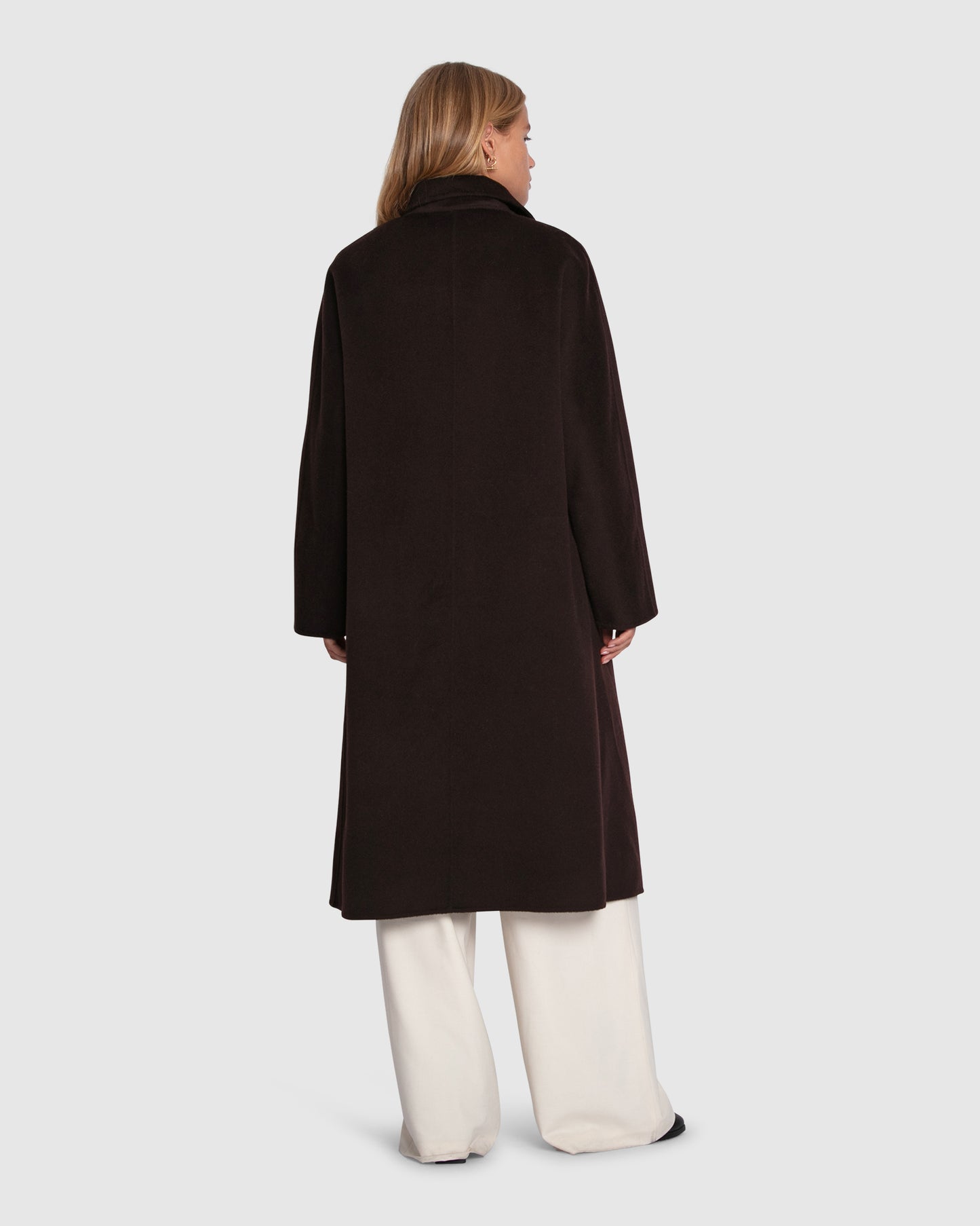 Real Love Double Breasted Maxi Coat - Chocolate