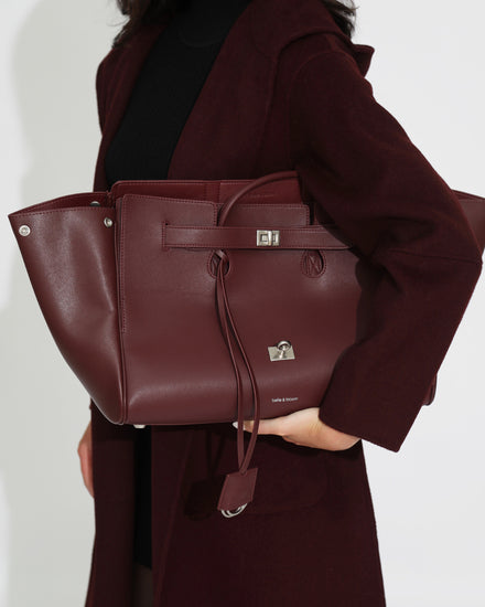 Rude Boy Large Tote Bag - Burgundy