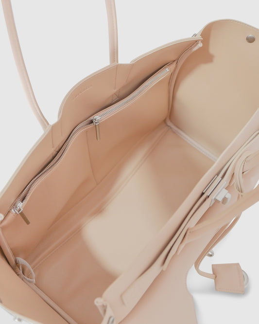 Rude Boy Large Leather Tote Bag - Tan