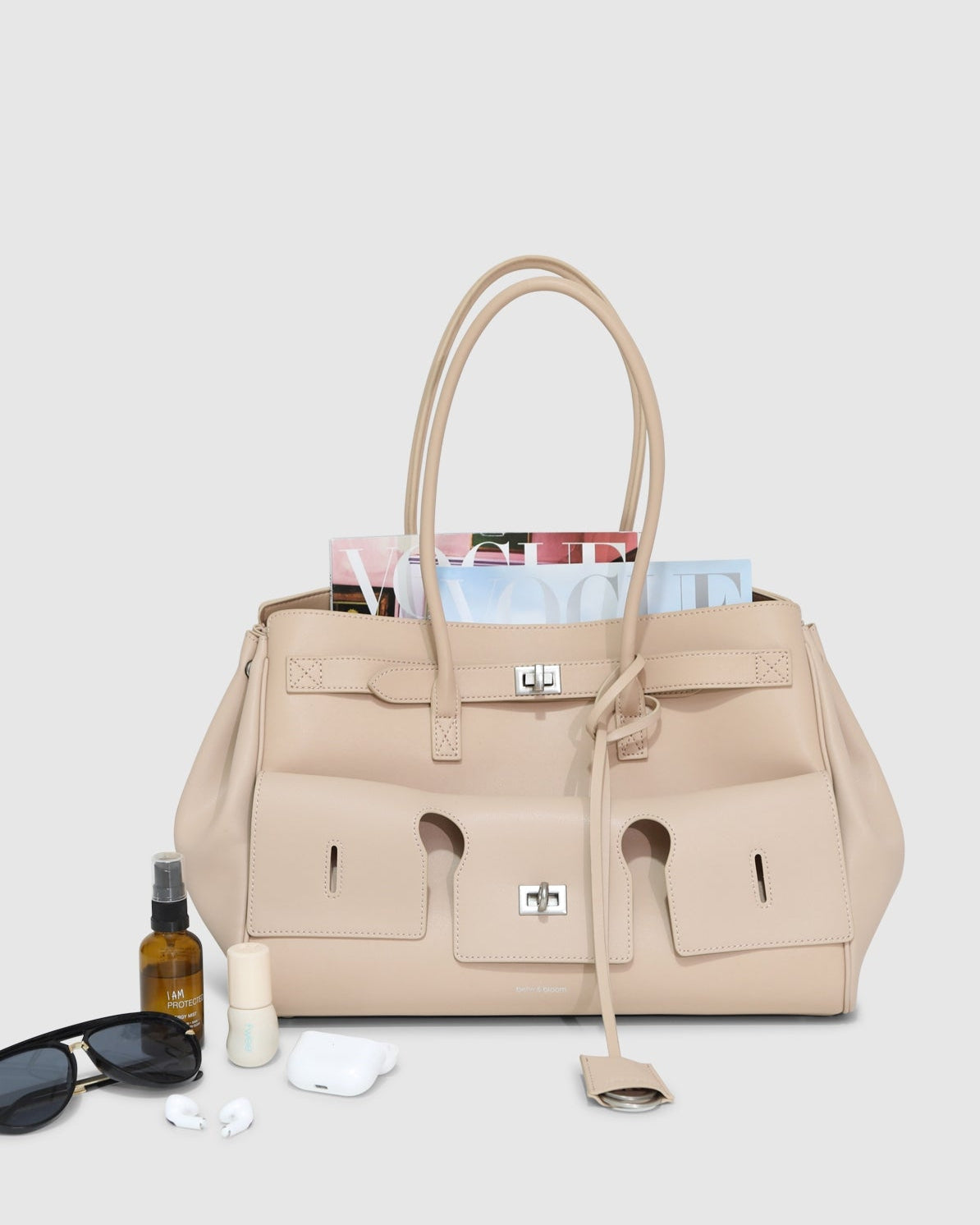 Rude Boy Large Leather Tote Bag - Tan