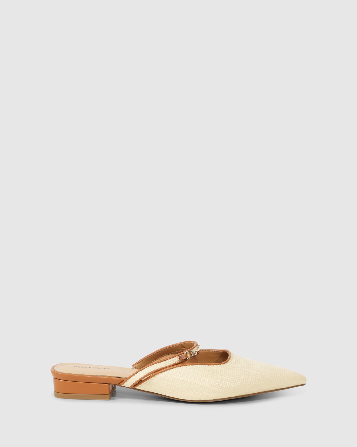Side By Side Leather Flat - Natural