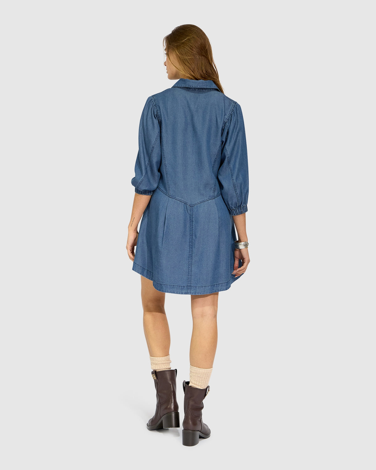 Supercut Denim Dress - Dark Indigo