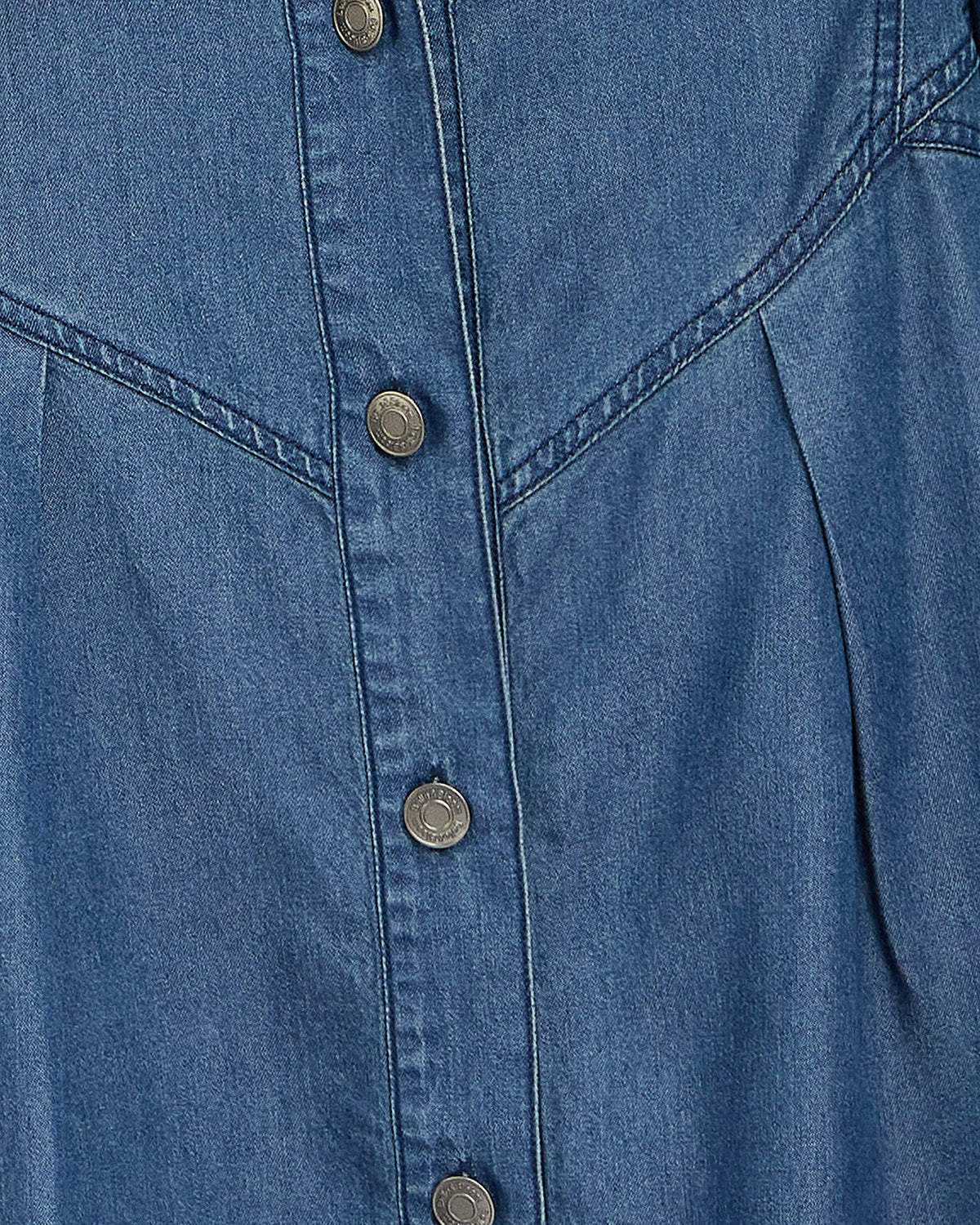 Supercut Denim Dress - Dark Indigo