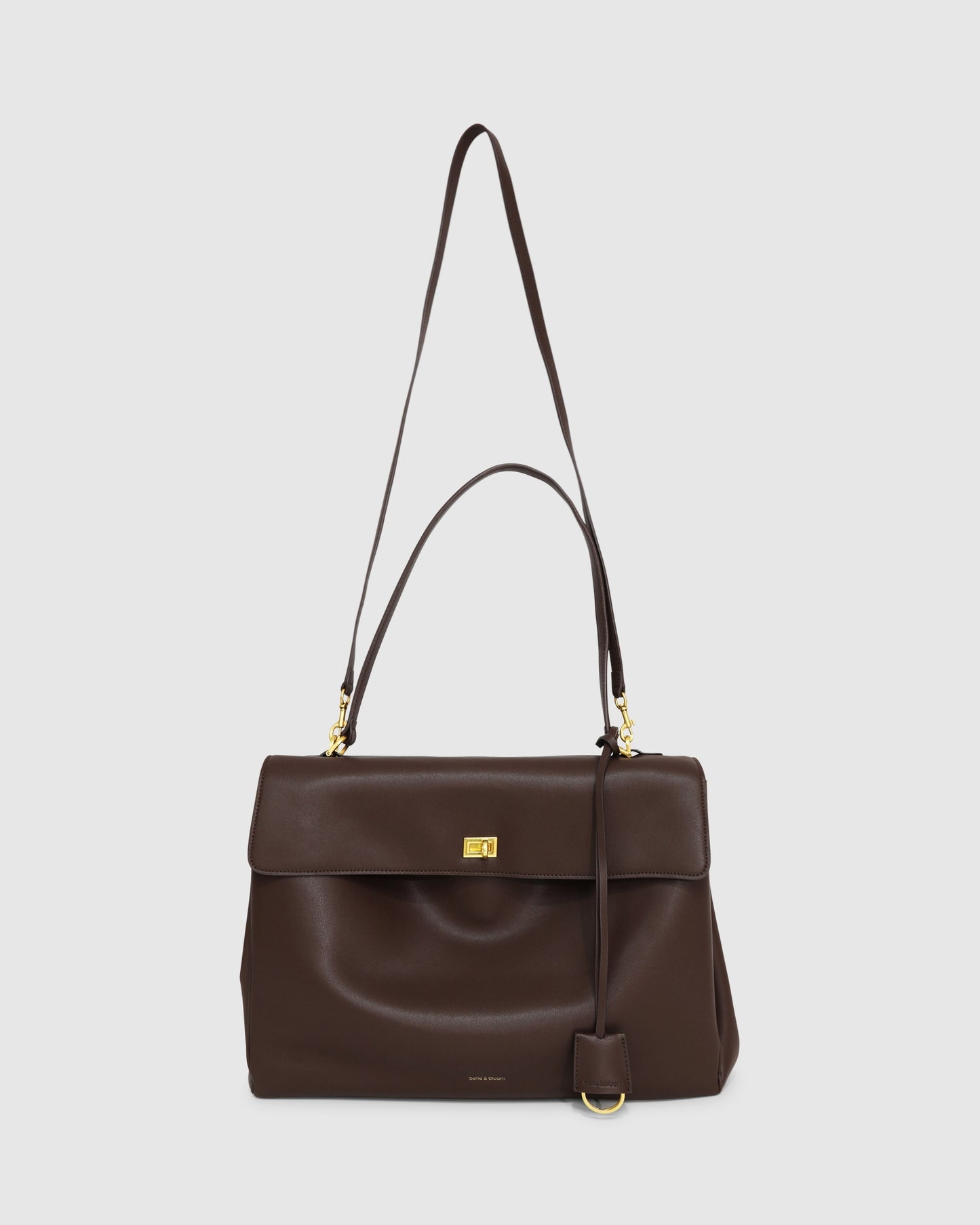 Skyfall Leather Shoulder Bag - Chocolate