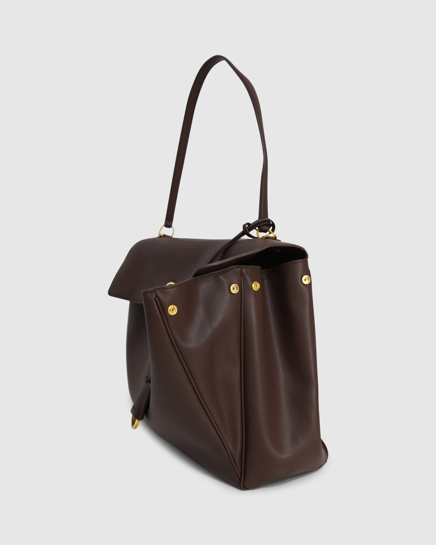 Skyfall Leather Shoulder Bag - Chocolate
