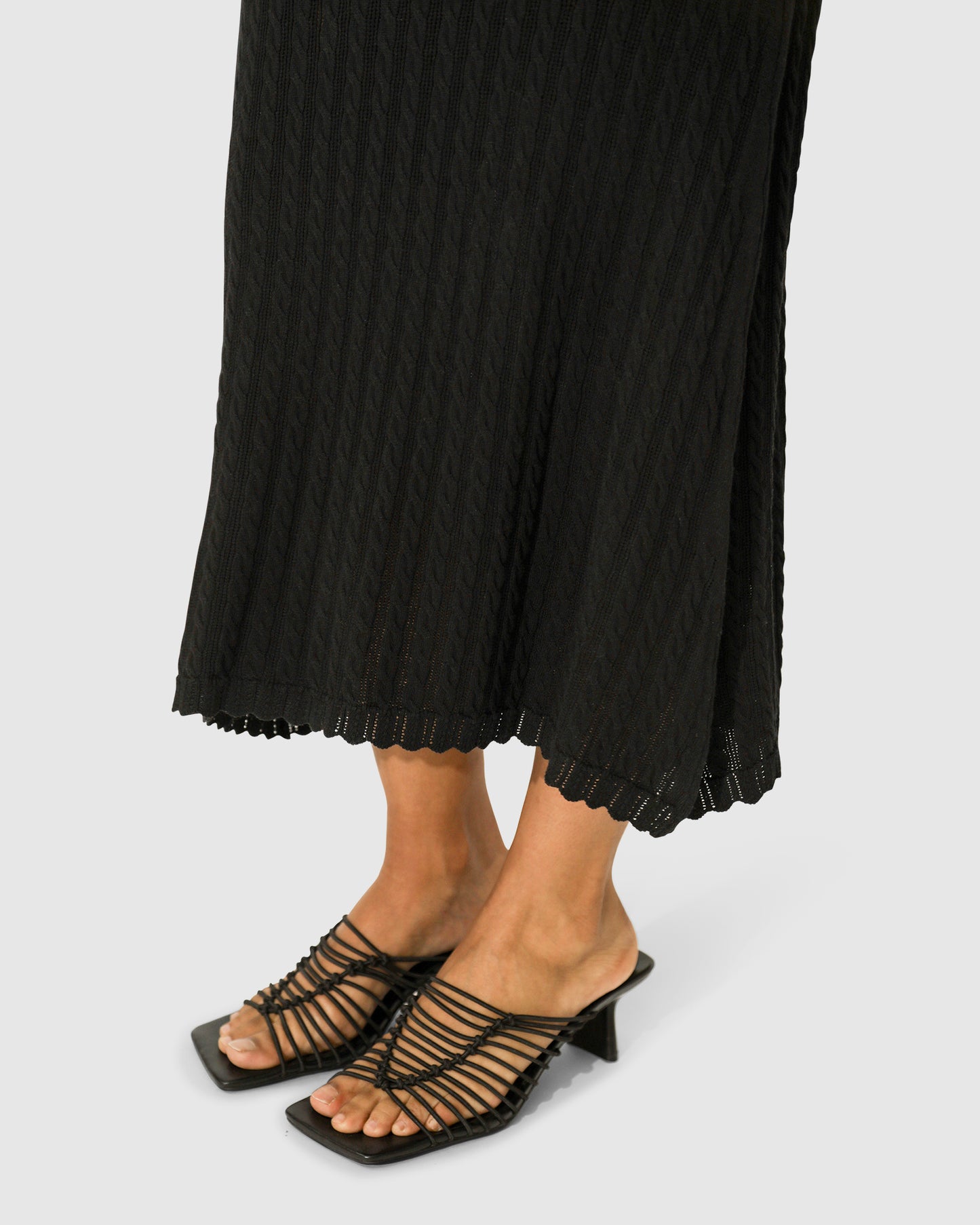 Sweet Nothings Midi Knitted Dress - Black Belle & Bloom Sweet Nothings Midi Knitted Dress - Black Belle & Bloom
