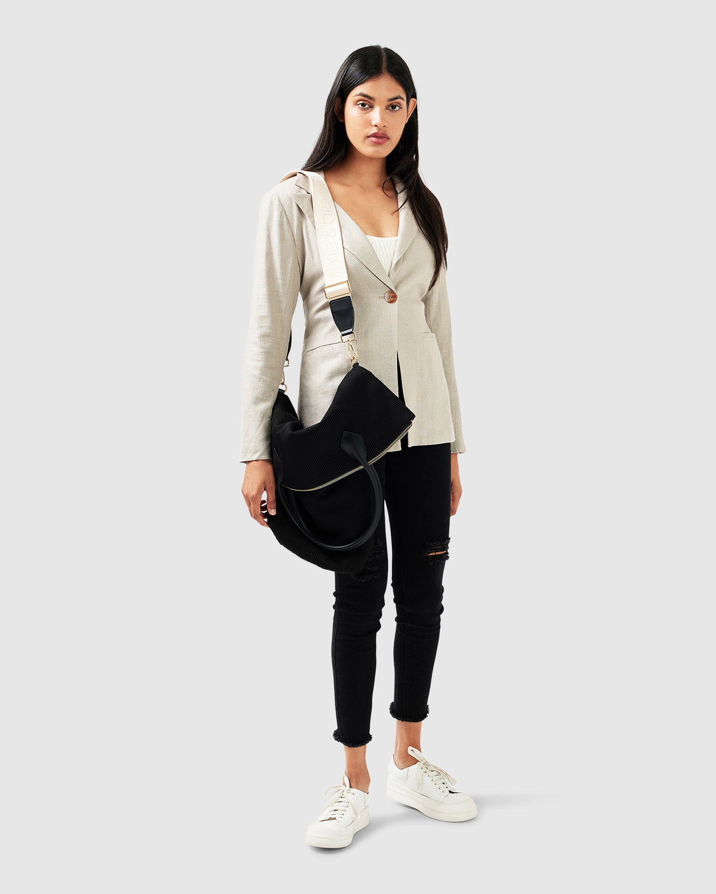 Synergy Wrap Blazer - Warm Grey