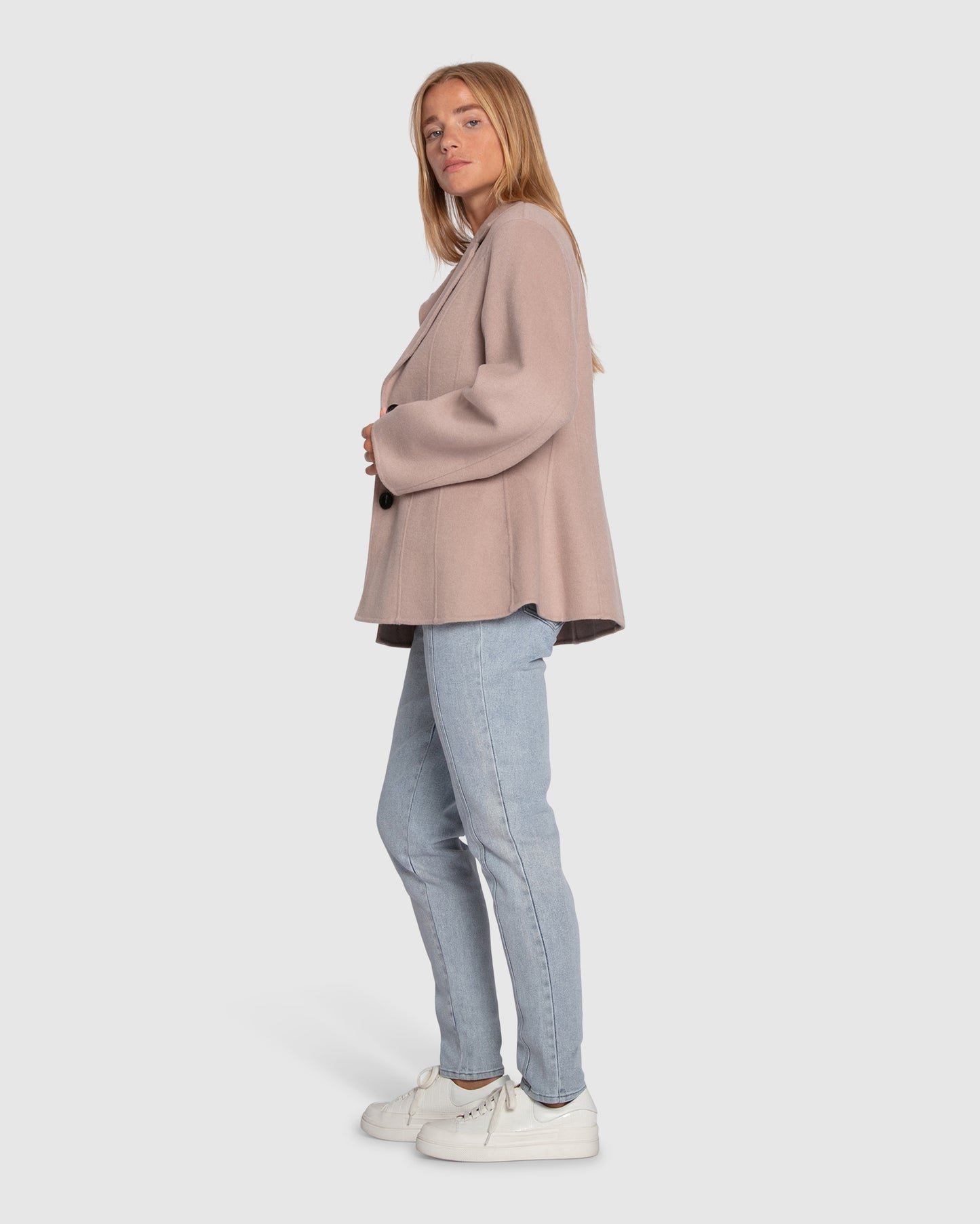 Stuck On You Cinch Waist Coat - Sand