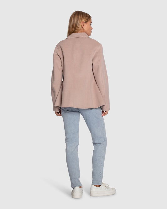 Stuck On You Cinch Waist Coat - Sand