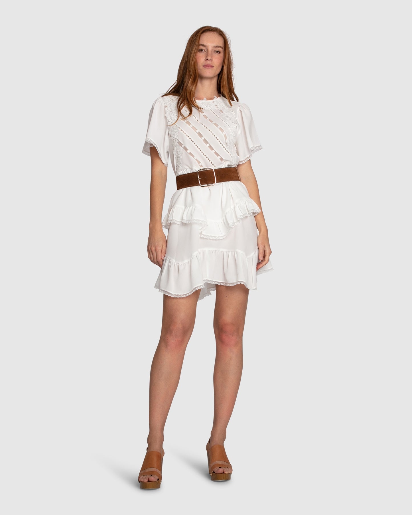 The Softest Spell Ruffle Mini Dress - Off White