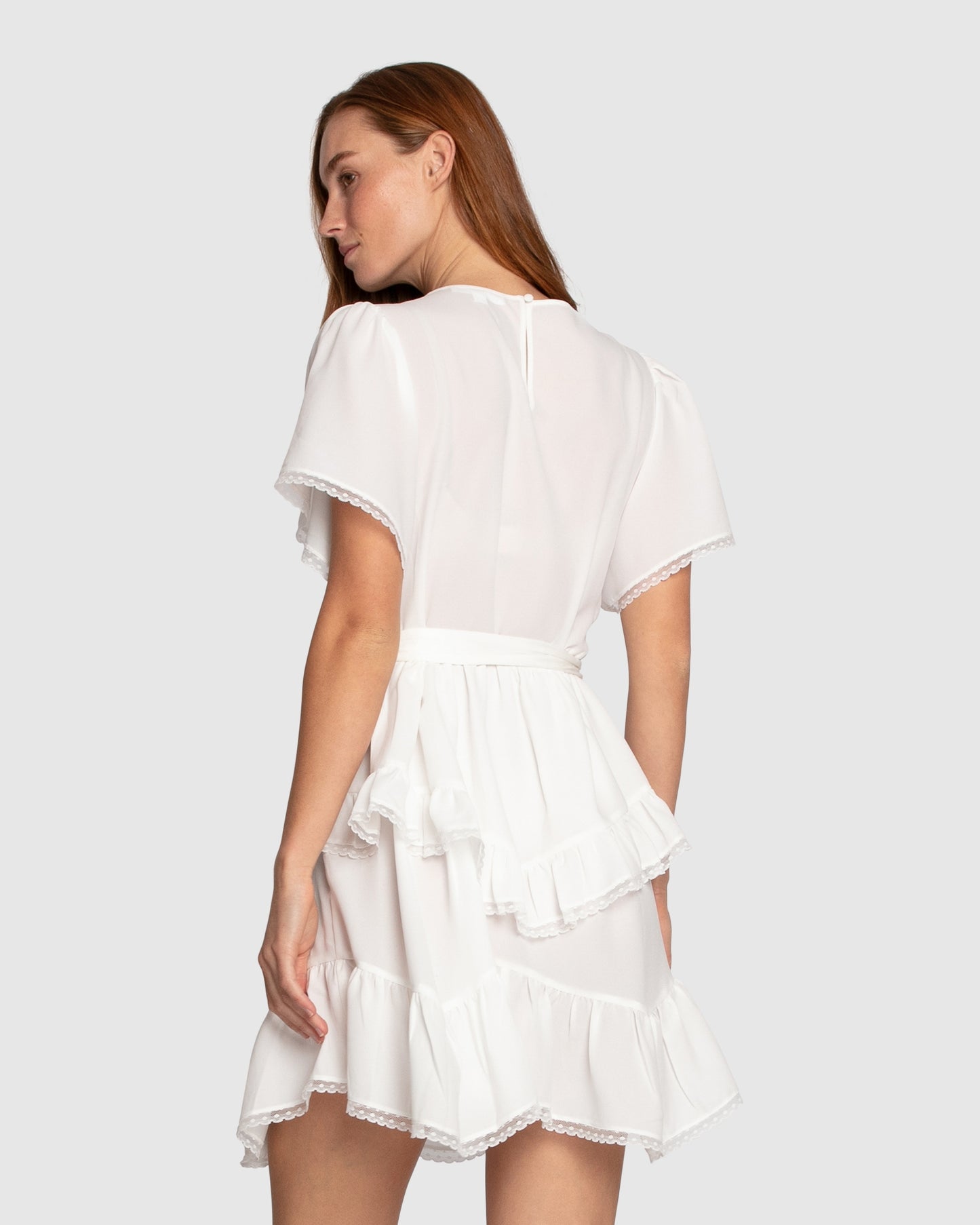 The Softest Spell Ruffle Mini Dress - Off White