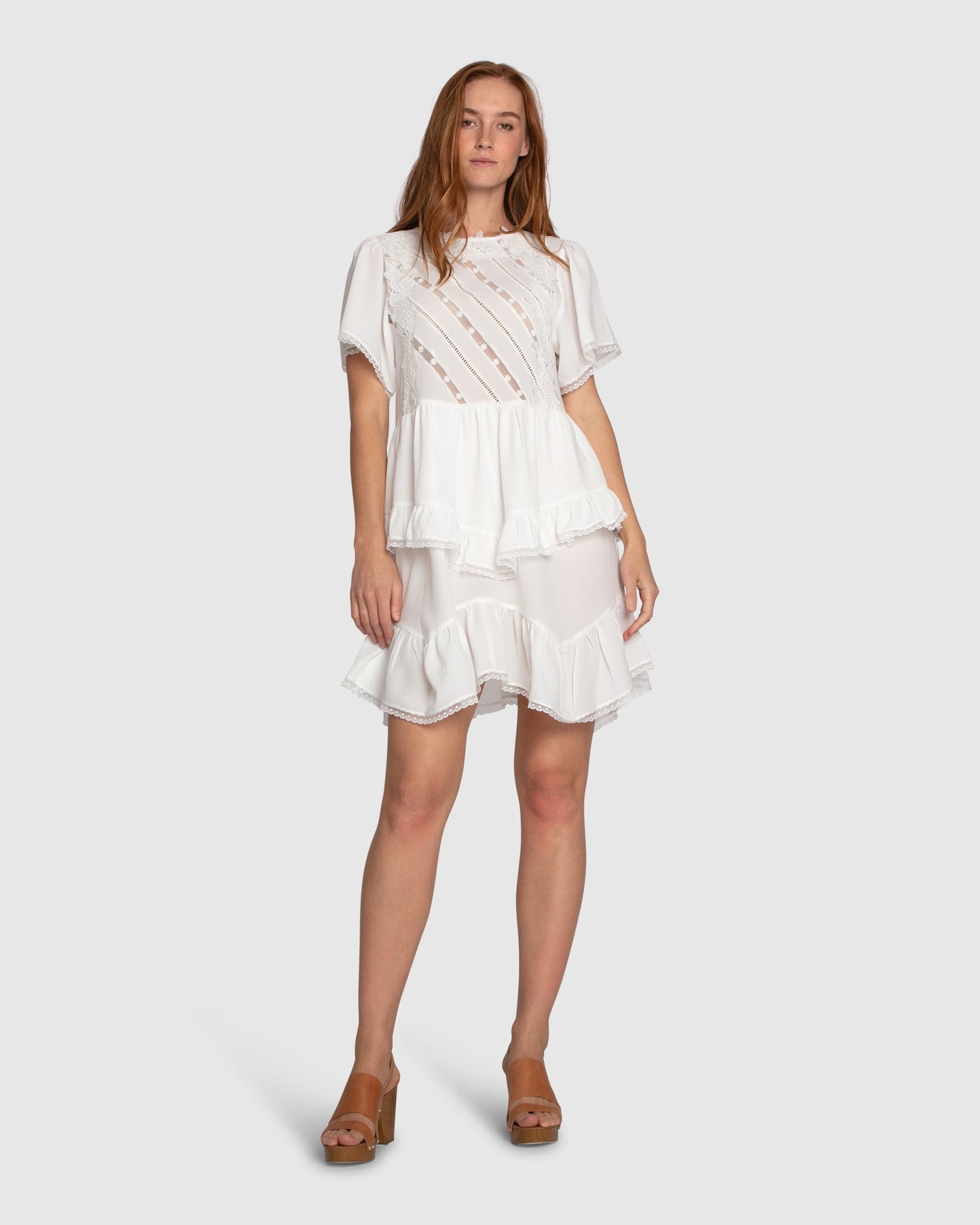 The Softest Spell Ruffle Mini Dress - Off White