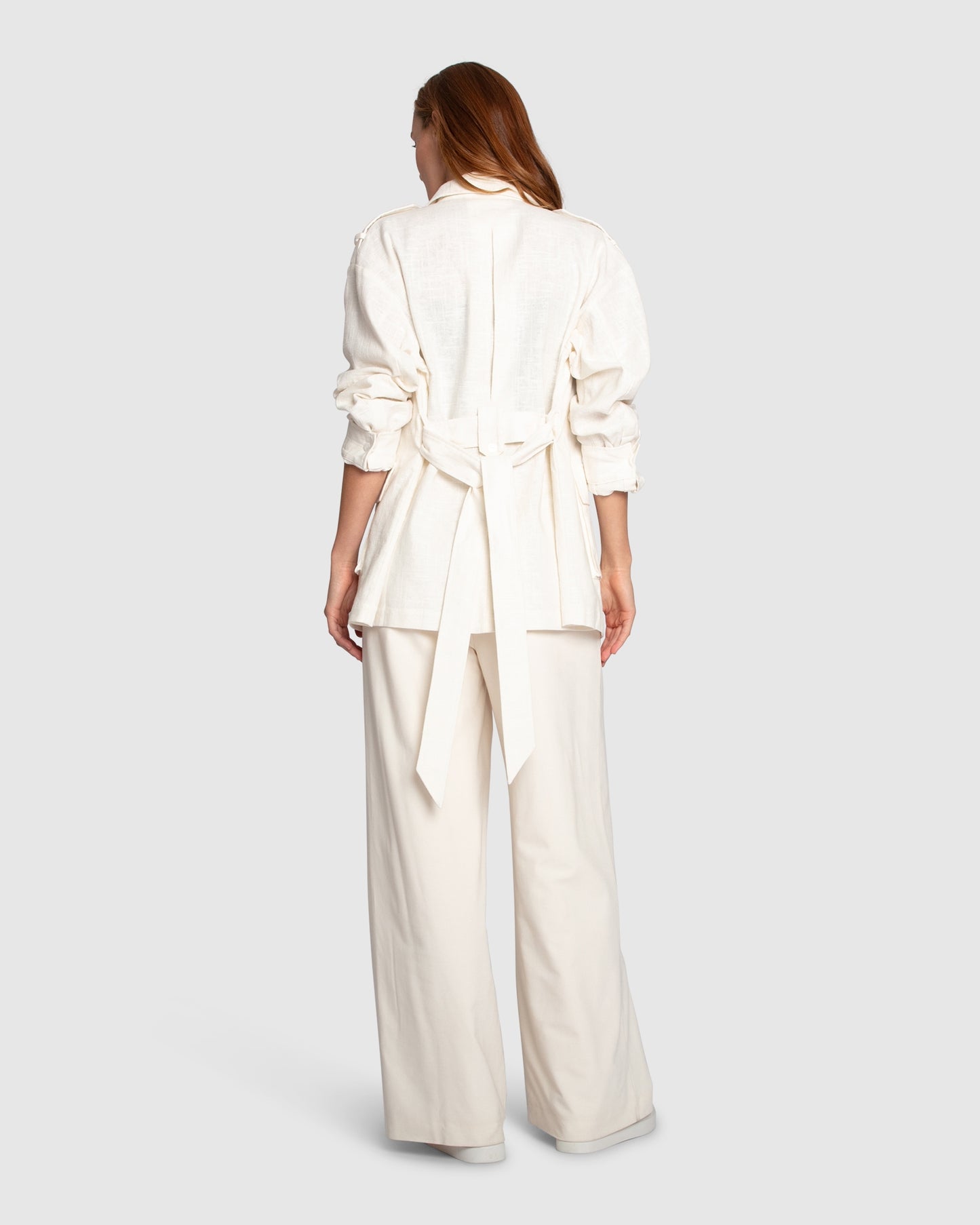 Still Storm Belted Safari Jacket - Cream
