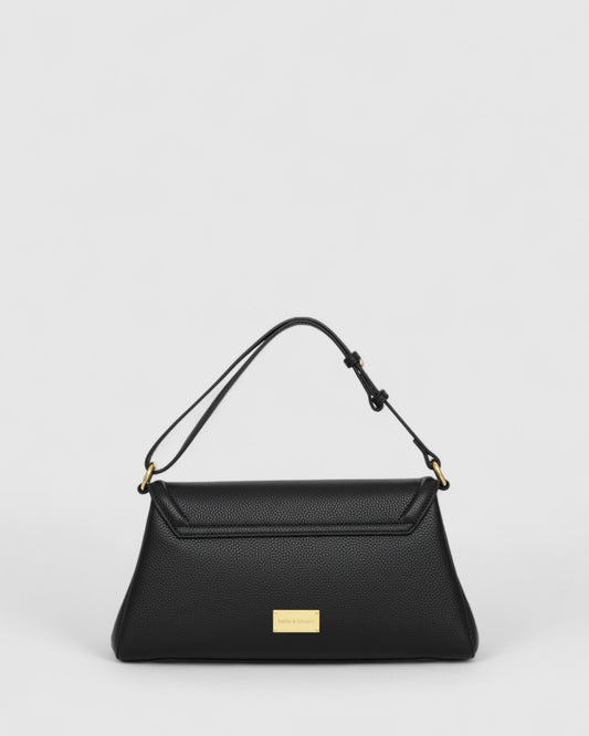 Calista PU Bag with Adjustable Strap - Black