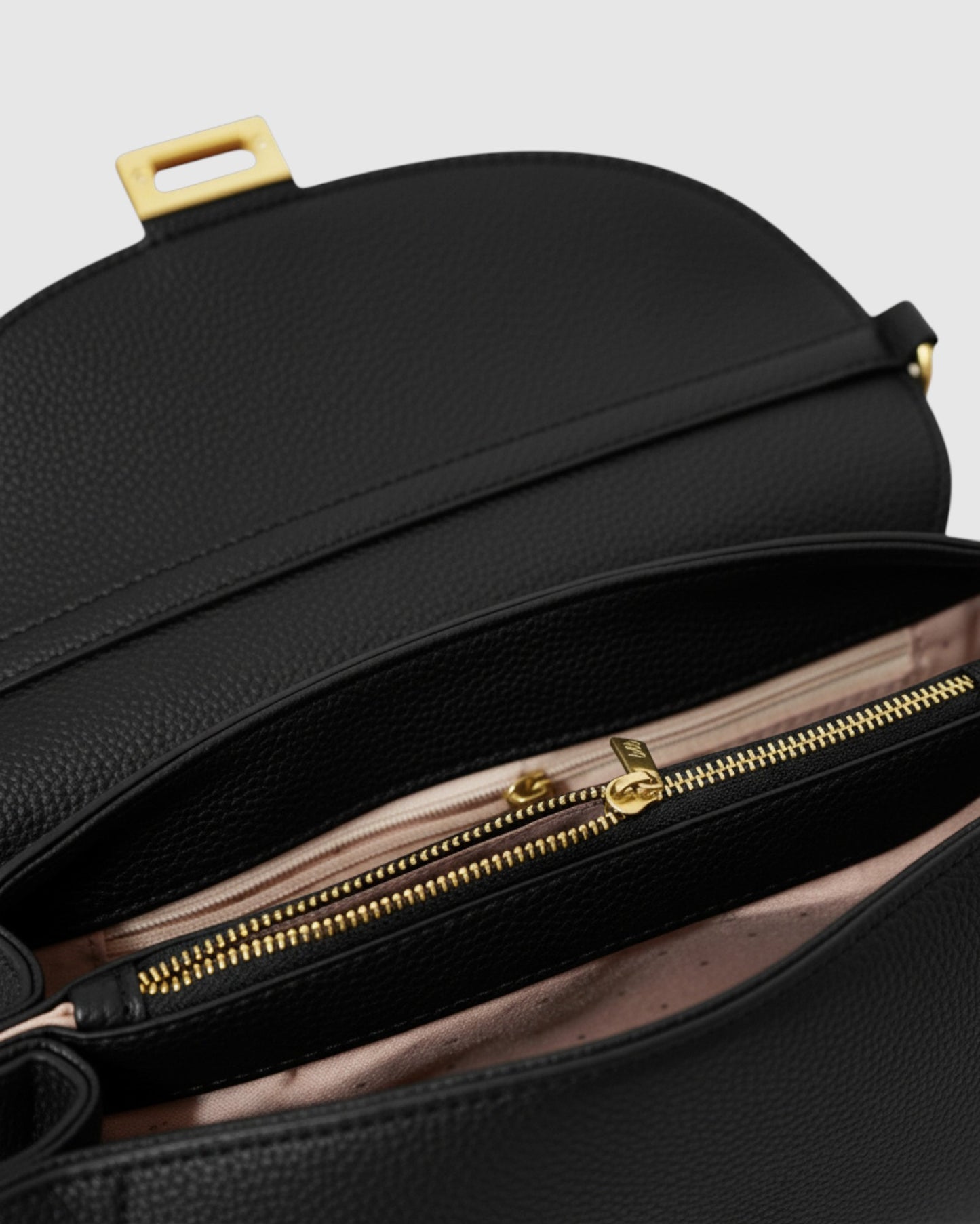 Calista PU Bag with Adjustable Strap - Black