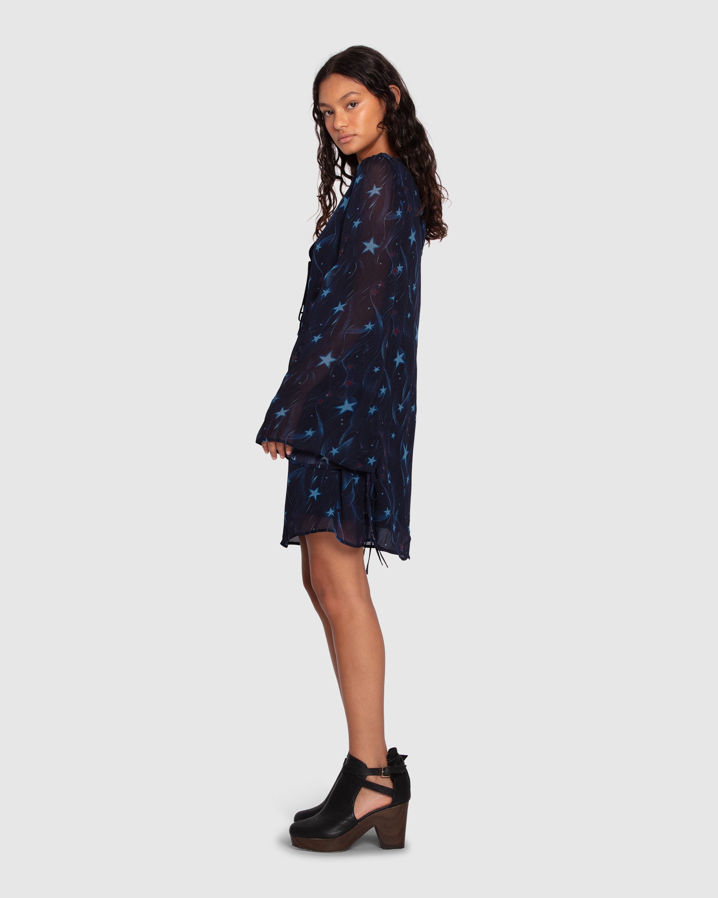 Star Eyes Mini Dress - Star Print