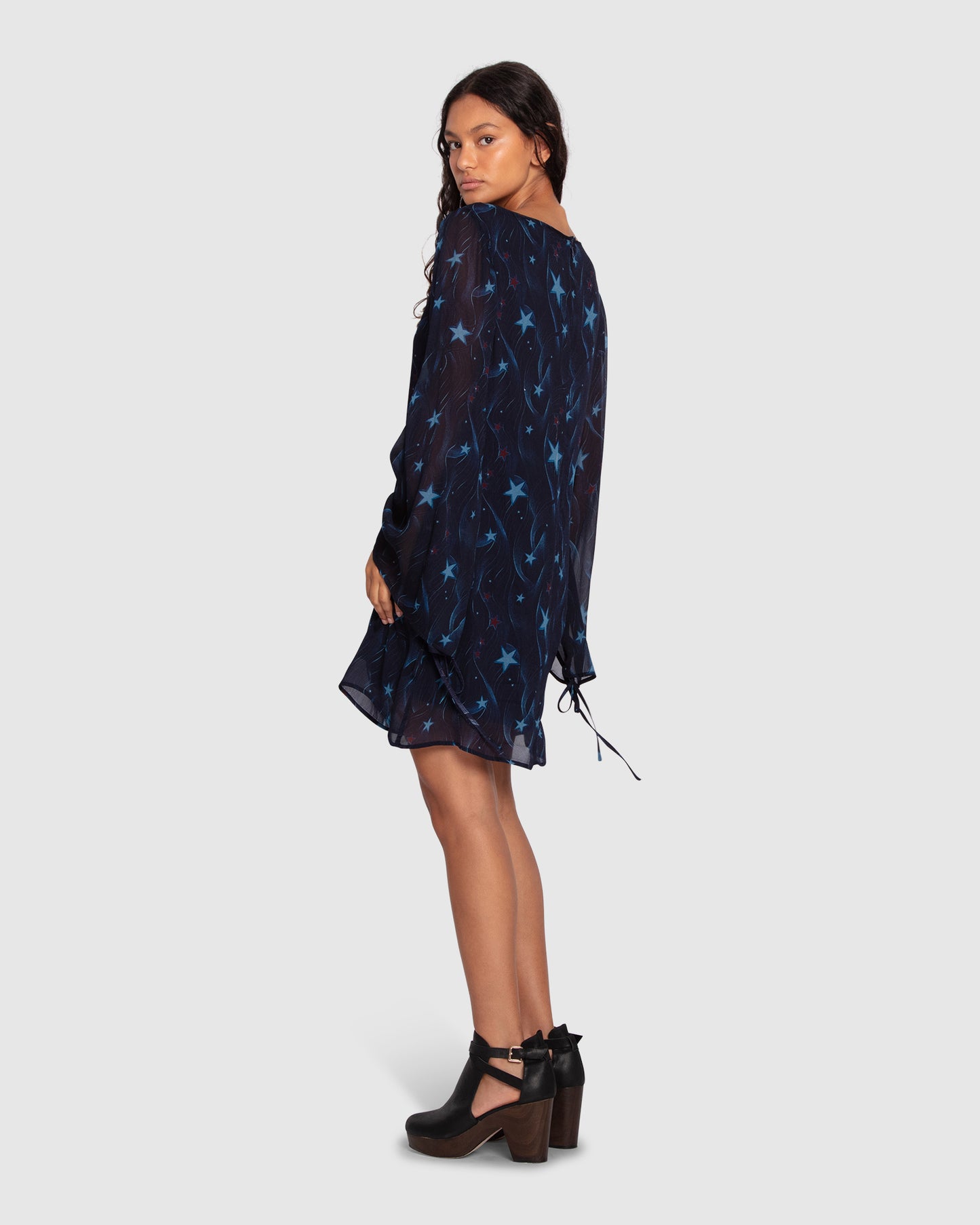 Star Eyes Mini Dress - Star Print