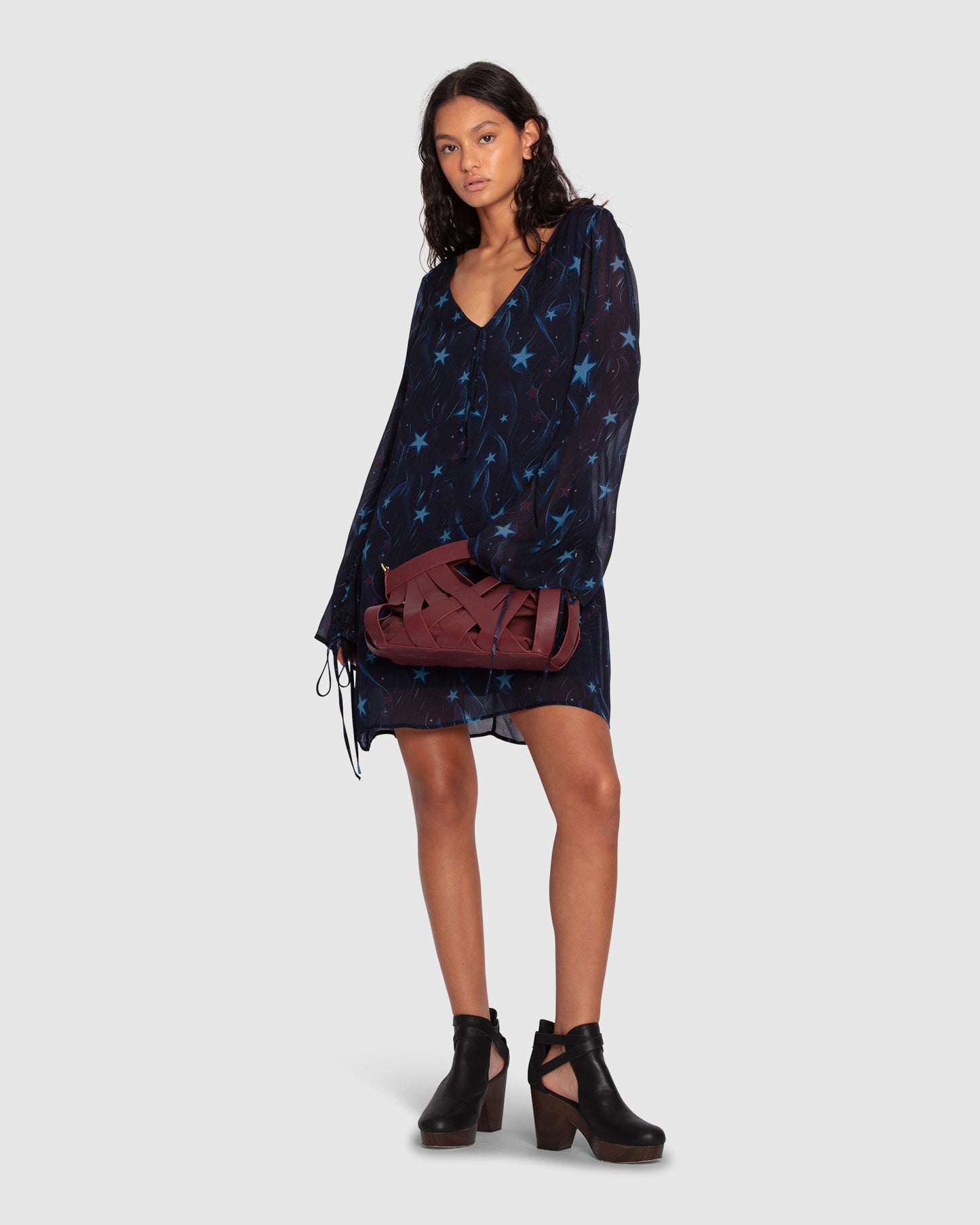 Star Eyes Mini Dress - Star Print