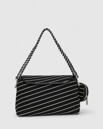 Elodie Day PU Bag - Black/White