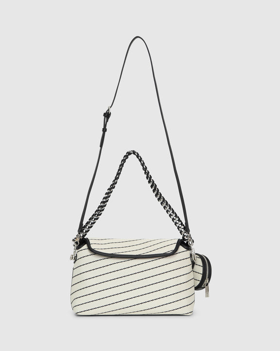 Elodie Day PU Bag - White/Black