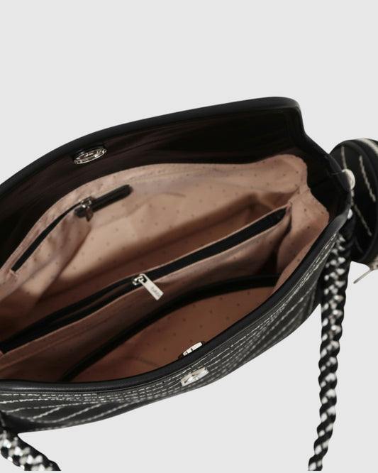 Elodie Day PU Bag - Black/White