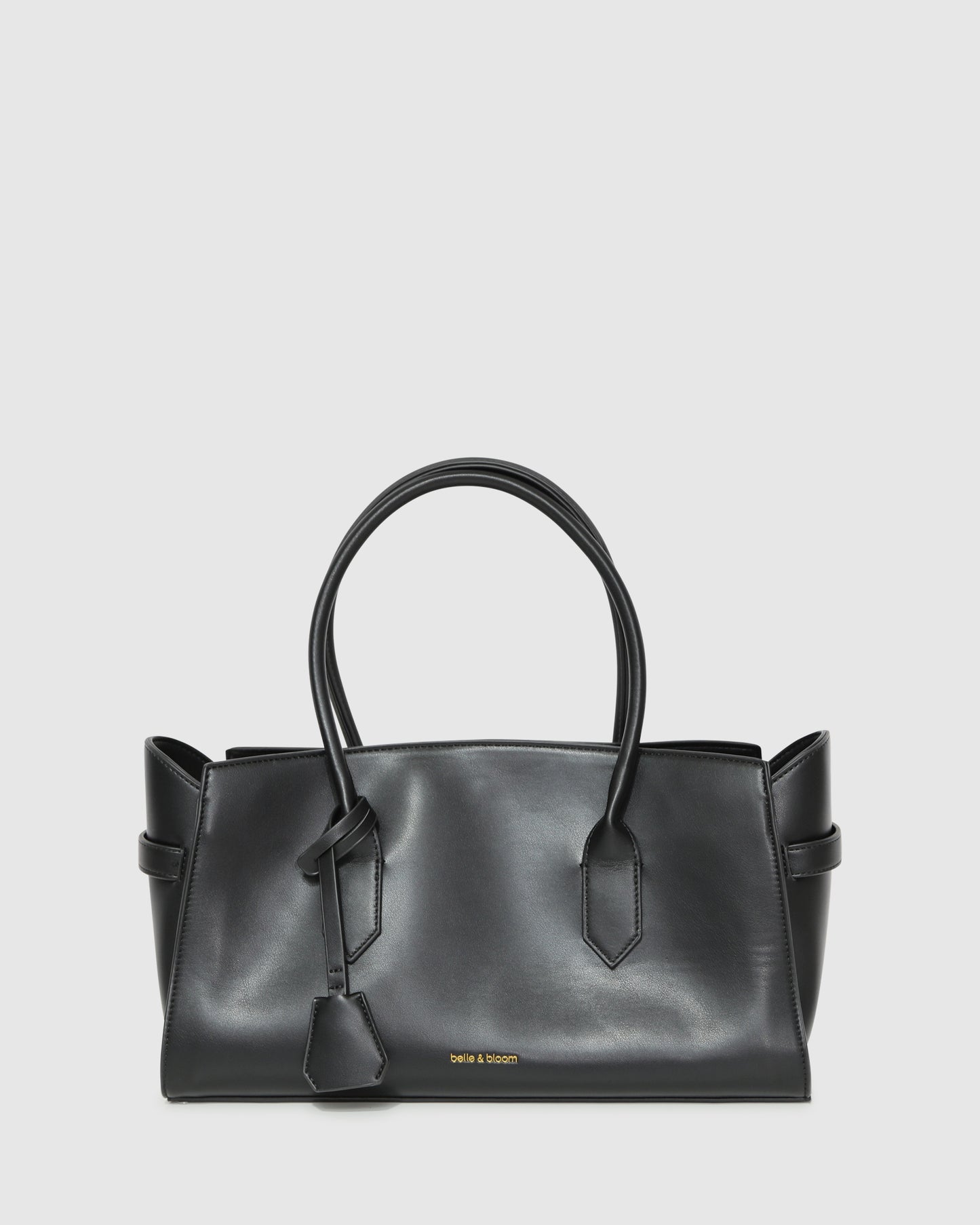 Stream Tote PU Bag - Black