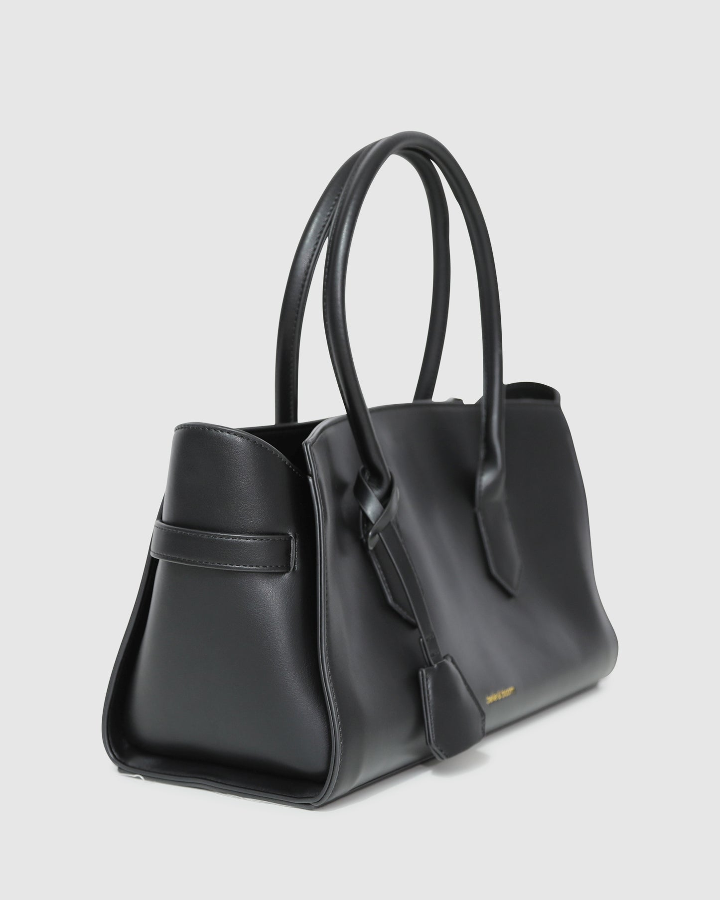 Stream Tote PU Bag - Black