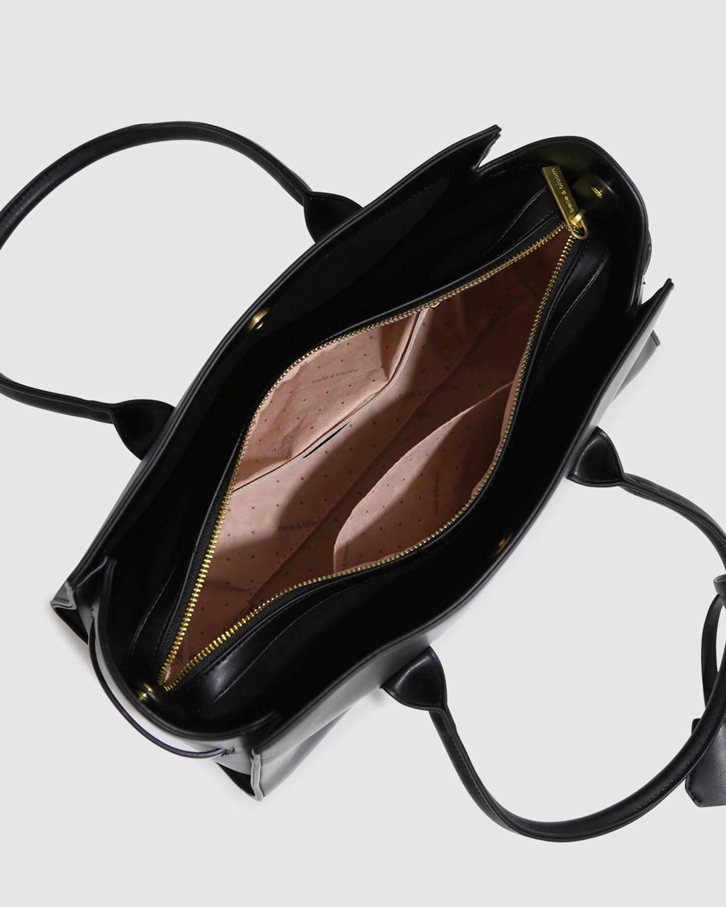Stream Tote PU Bag - Black