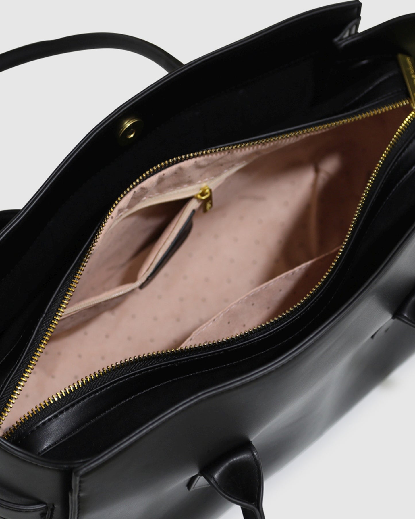 Stream Tote PU Bag - Black