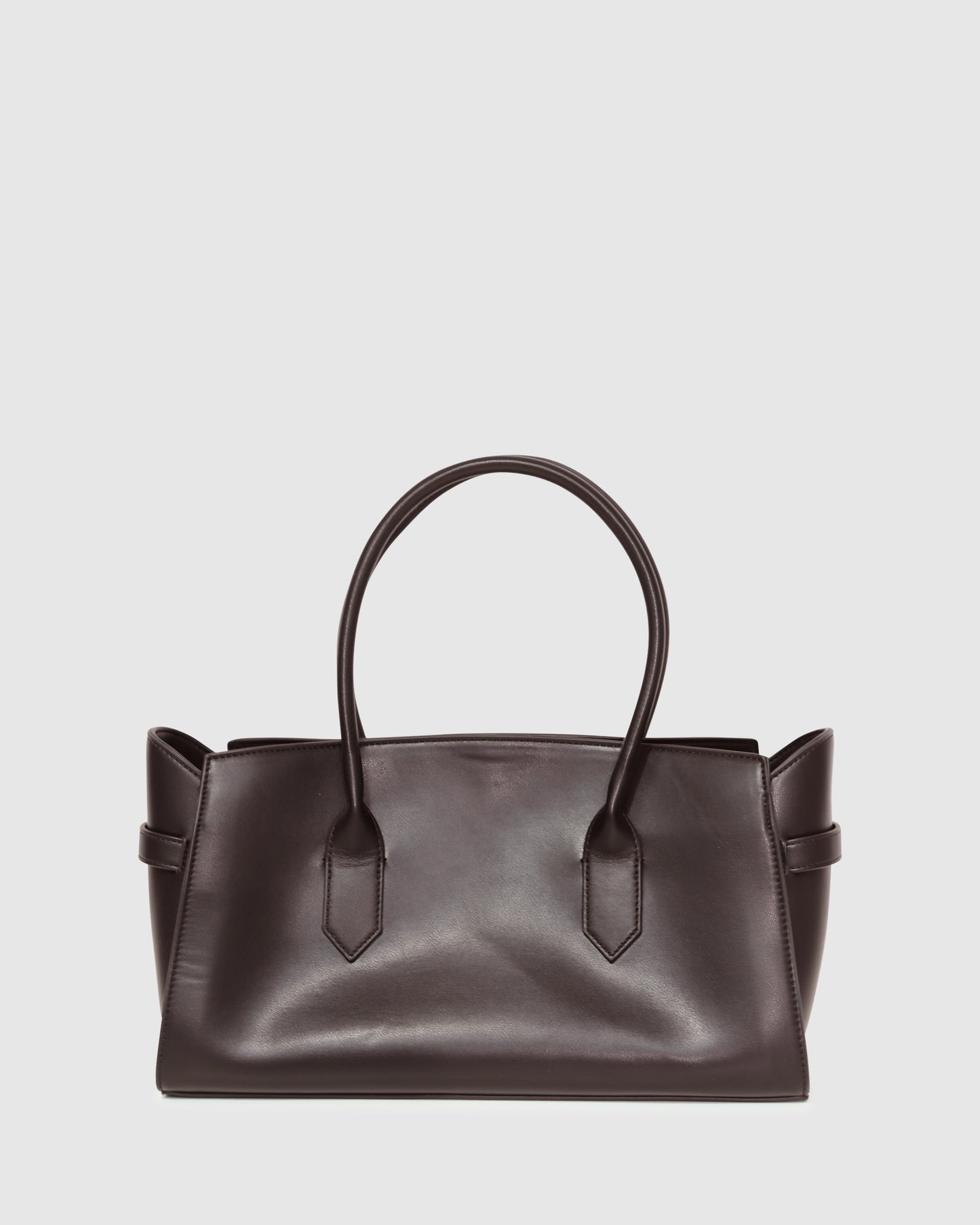 Stream Tote PU Bag - Chocolate