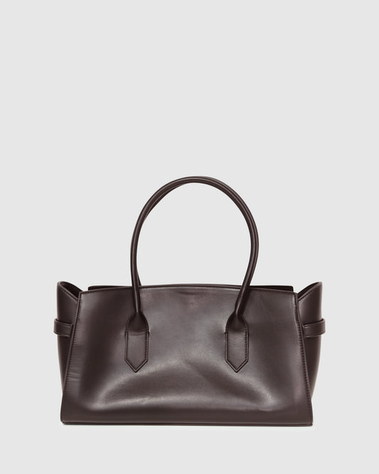 Stream Tote PU Bag - Chocolate
