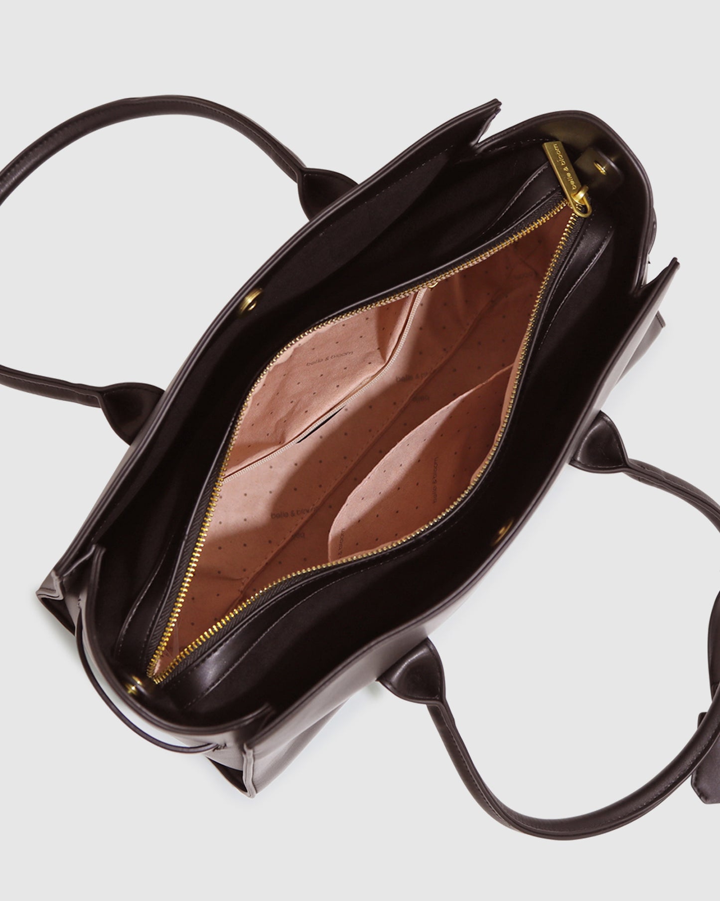 Stream Tote PU Bag - Chocolate